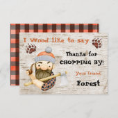 Rustic Lumberjack Danke, dass Sie sich die Karten (Vorne/Hinten)