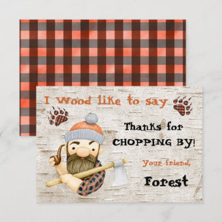 Rustic Lumberjack Danke, dass Sie sich die Karten 