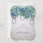 Rustic Luxe Navy und Türkis Mason Jar Einladung (Rückseite)