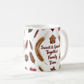 Rustic Luxury Gingerbread Family Christmas Classic Kaffeetasse (VorderseiteRechts)