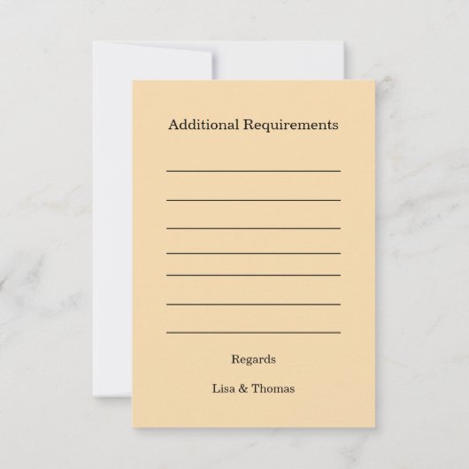 Rustic Macrame Boho Wedding Texture RSVP Karte (Rückseite)