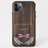 Rustic Magenta Dragonfly Case-Mate iPhone Case (Rückseite)