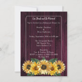 Rustic Magenta Probe Abendessen Einladung (Vorderseite)