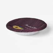 Rustic Magenta Sonnenblumen Hochzeitspapier Bowls Pappteller (Gewinkelt)