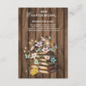 Rustic Magical Storybooks Baby Dusche Begleitkarte (Vorderseite)