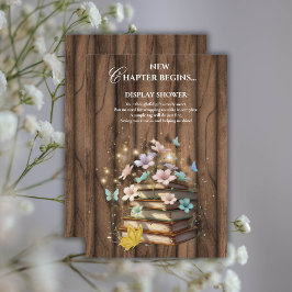 Rustic Magical Storybooks Baby Dusche Begleitkarte