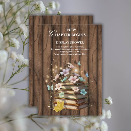 Rustic Magical Storybooks Baby Dusche Begleitkarte