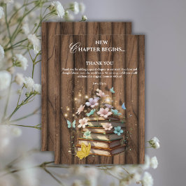 Rustic Magical Storybooks Baby Dusche Dankeskarte