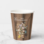 Rustic Magical Storybooks Baby Dusche Pappbecher (Rückseite)