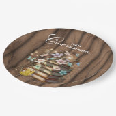 Rustic Magical Storybooks Baby Dusche Pappteller (Schrägansicht)