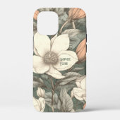 Rustic Magnolias Painted Name Floral Botanical Case-Mate iPhone Hülle (Rückseite)