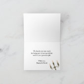 Rustic Mairytale Wedding Dusty Blue Wood Vielen Da Dankeskarte (Innenseite)