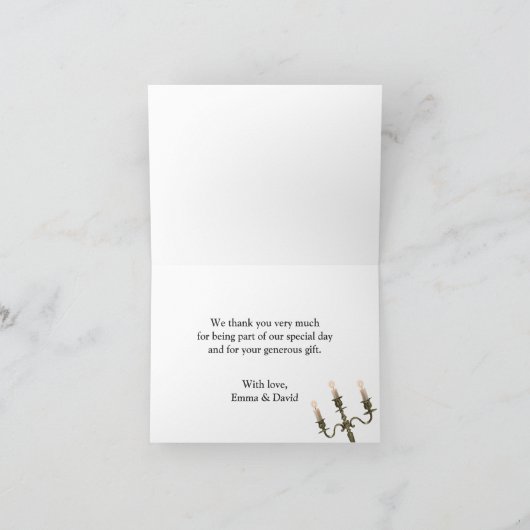 Rustic Mairytale Wedding Navy Barn Wood Vielen Dan Dankeskarte (Innenseite)