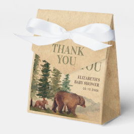 Rustic Mama & Baby Bear Baby Dusche Vielen Dank Geschenkschachtel