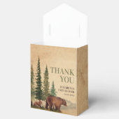 Rustic Mama & Baby Bear Baby Shower Thank You Geschenkschachtel (Geöffnet)