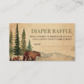 Rustic Mama & Baby Bear Diaper Raffle Begleitkarte (Vorderseite)
