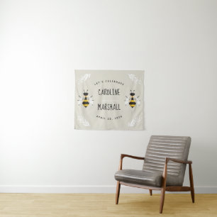 Rustic Mama to Bee Baby Shower Schild Wandteppich