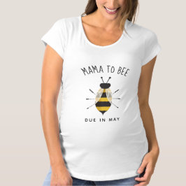 Rustic Mama to Bee Maternity Shirt mit Due Month