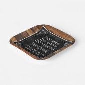 Rustic Man Myth Legend 100th Birthday Black Pappteller (Gewinkelt)