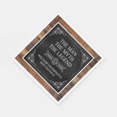 Rustic Man Myth Legend 80. Geburtstag Schwarz Serviette (Ecke)