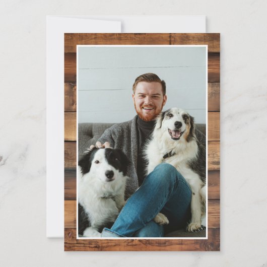 Rustic Man Myth Legend Überraschung Foto 50 Geburt Einladung (Rückseite)