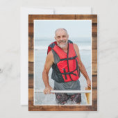 Rustic Man Myth Legend Überraschung Foto 75 Geburt Einladung (Rückseite)