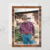 Rustic Man Myth Legend Überraschung Foto 90 Geburt Einladung (Rückseite)