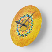 Rustic Mandala Runde Wanduhr (Winkel)