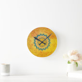 Rustic Mandala Runde Wanduhr (Zuhause)