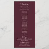 Rustic Maple Leaf Fall Wedding Program Programm (Rückseite)