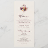 Rustic Maple Leaf Fall Wedding Program Programm (Vorderseite)