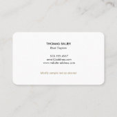 Rustic Marina Rope Anchor Boat White Wood Visitenkarte (Rückseite)