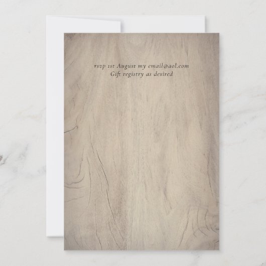 Rustic Maroon Ginger Blush Wedding (Rückseite)