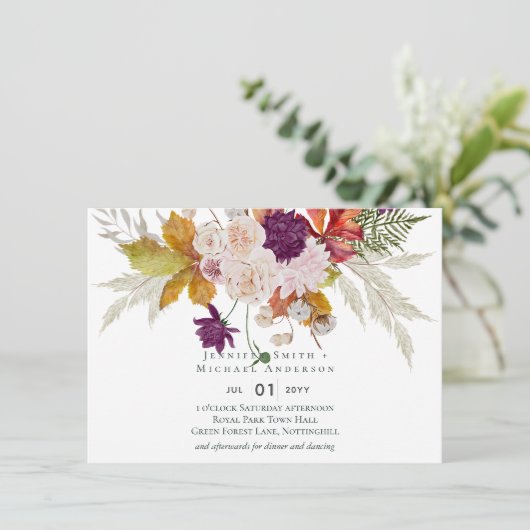 Rustic Maroon Ginger Blush Wedding (Stehend Vorderseite)