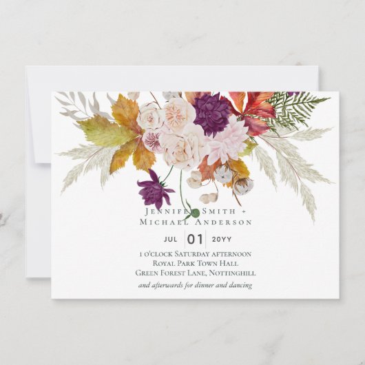 Rustic Maroon Ginger Blush Wedding (Vorderseite)