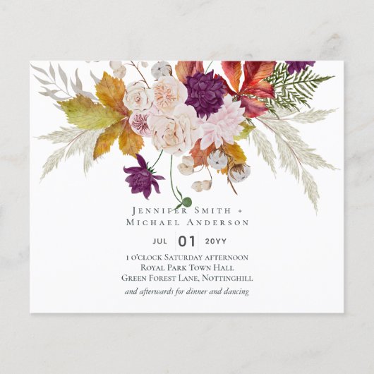 Rustic Maroon Ginger Blush Wedding (Vorderseite)