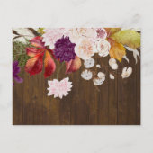 Rustic Maroon Ginger Blush Wedding RSVP Einladungspostkarte (Rückseite)