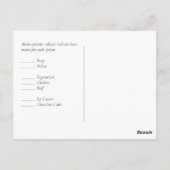 Rustic Maroon Ginger Blush Wedding RSVP Postkarte (Rückseite)