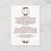 Rustic Marsala Blumenstrauß Details zur Hochzeit Begleitkarte (Vorderseite)