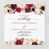 Rustic Marsala Burgundy Wedding Program Programm (Vorderseite)