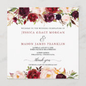 Rustic Marsala Burgundy Wedding Program Programm (Vorderseite)