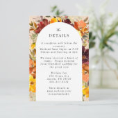 Rustic Marsala Burnt Orange Fall Wreath Begleitkarte (Stehend Vorderseite)