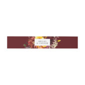 Rustic Marsala Burnt Orange Fall Wreath Einladungsbanderole (Flach)