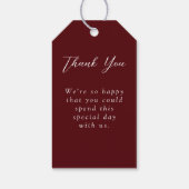 Rustic Marsala Burnt Orange Fall Wreath Geschenkanhänger (Rückseite)