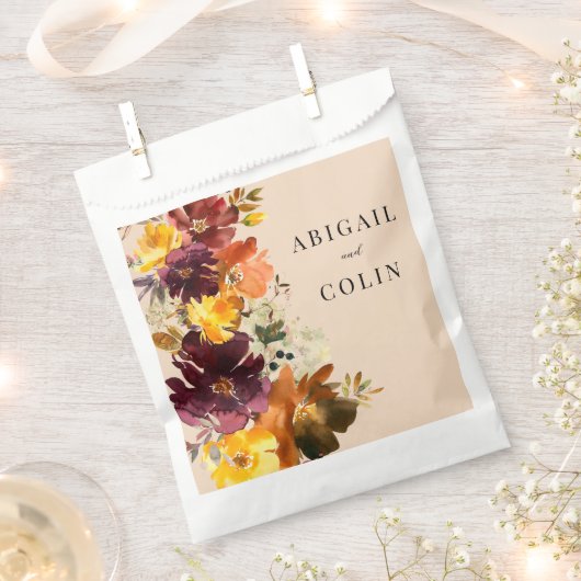 Rustic Marsala Burnt Orange Fall Wreath Geschenktütchen (Ausgeschnitten)