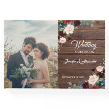 Rustic Marsala Wood Floral Wedding