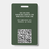 Rustic Masculine Forest Mountains Outdoors Ausweis (Rückseite)