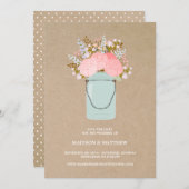 Rustic Mason Jar 2 | ANKÜNDIGUNG DATUM FREIHALTEN (Vorne/Hinten)