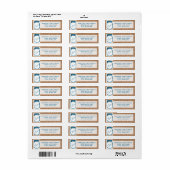 Rustic Mason Jar Aquamarin Burlap Wedding Address  (Vorne)