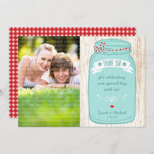 Rustic Mason Jar auf Illustrierte Hochzeit der Bar Einladung